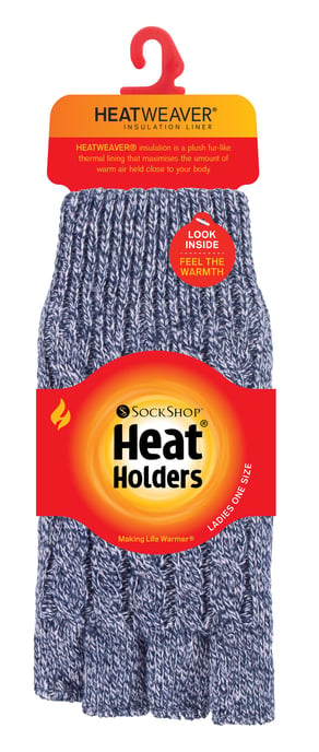 HEAT HOLDERS Damen Winter-Thermo-Fingerlose Handschuhe mit Zopfmuster - Image 2