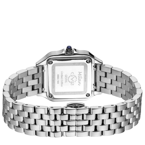 GV2 Milan Damen Schweizer Quarz Silber Zifferblatt Edelstahl Diamanten Uhr - Image 3