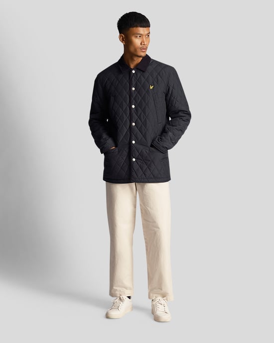 Lyle & Scott Herren-Steppjacke in Marineblau - Image 3
