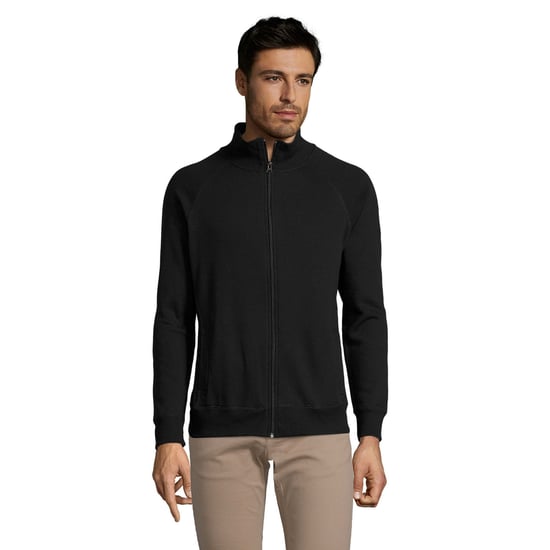 SOLS Herren Sundae Full Zip Sweat Jacke (Schwarz) - Image 4