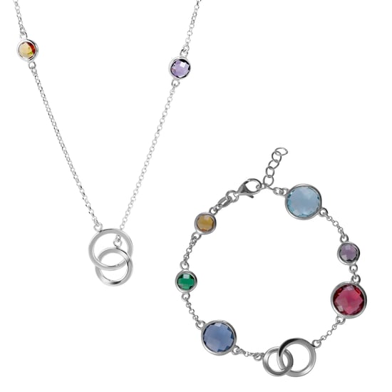 Orphelia 'Eloise' Damen 925 Sterling Silber Set: Armband + Halskette - Silber SET-7409 - Image 1