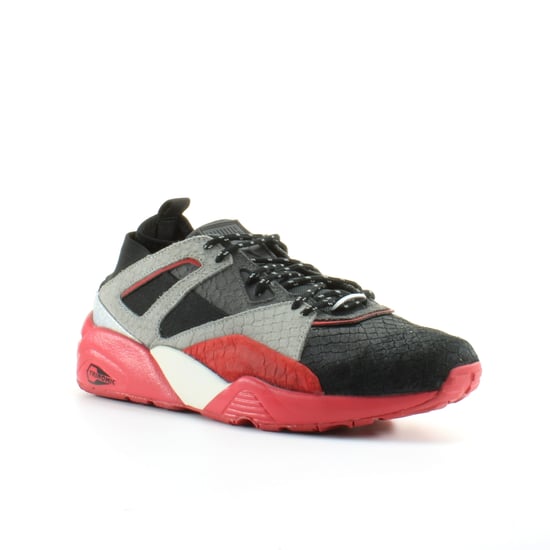 Puma BOG Sock Rioja Black Grey Suede Leather Mens Lace Up Trainers 361456 03
