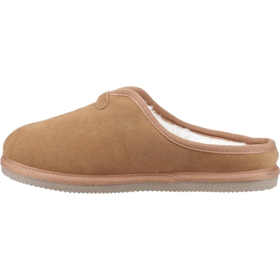 Hush Puppies Conrad Wildleder Herren Pantoffeln Tan - Image 4