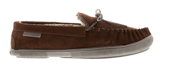 Hush Puppies ace leather mens full slippers chocolate