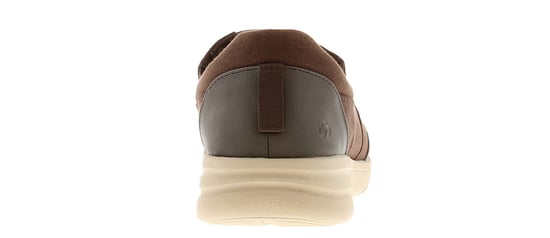 Clarks step stroll edge leather mens casual shoes brown
