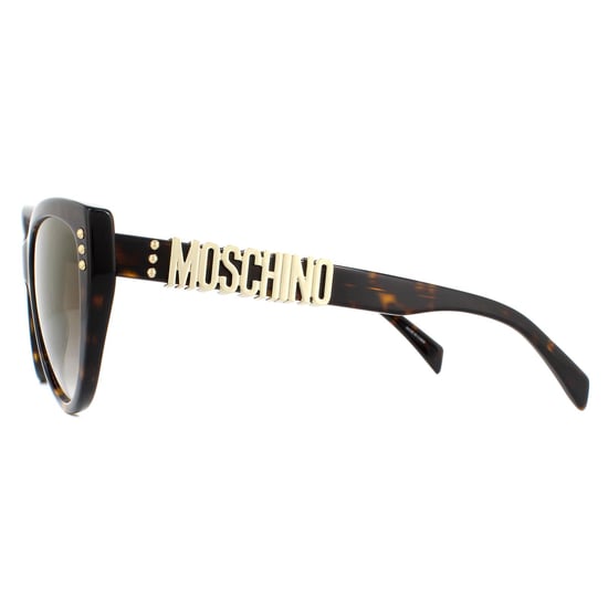 Moschino Sunglasses MOS018/S 086 JL Dark Havana Brown Gold Mirror