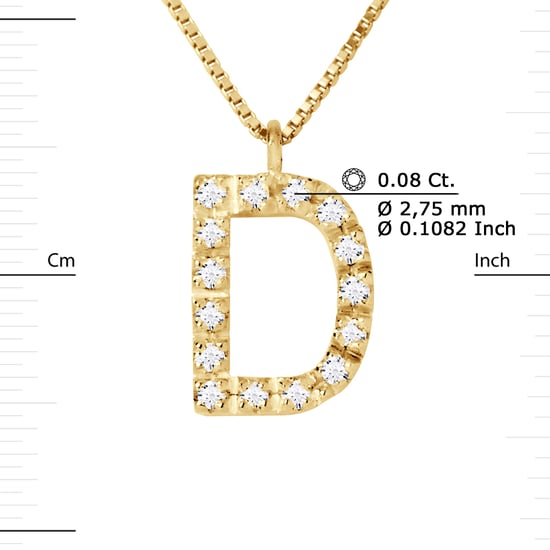 DIADEMA - Necklace with Diamonds - D - Yellow Gold - Chaine Véntienne