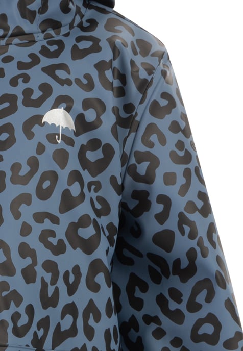 Schmuddelwedda Regenmantel Mädchen Blau Grau Schwarz Leo - Image 3