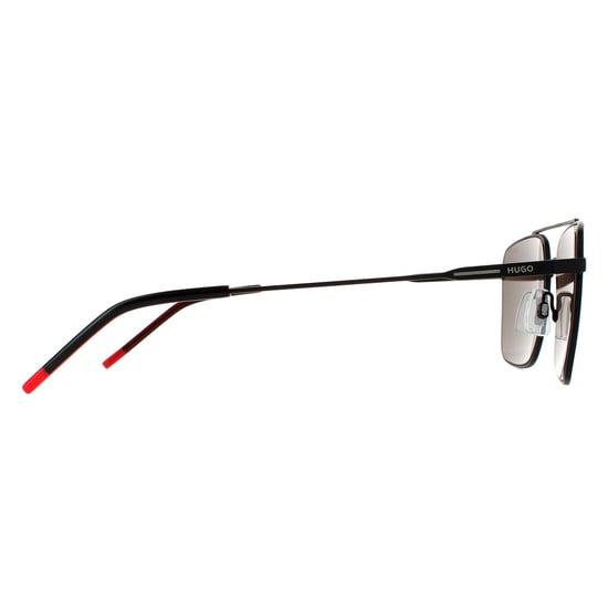 Hugo by Hugo Boss Square Mens Matte Schwarz Grau Sonnenbrille - Image 4
