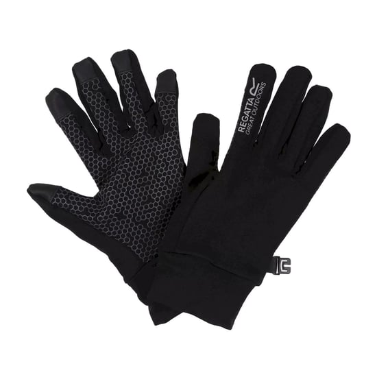 Regatta Childrens/Kids Grippy II Lightweight Gloves (Black/Dark Grey)