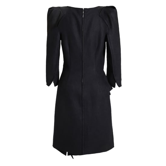 Kleid aus Stretch-Wildleder mit Rüsche am Rock - Image 2