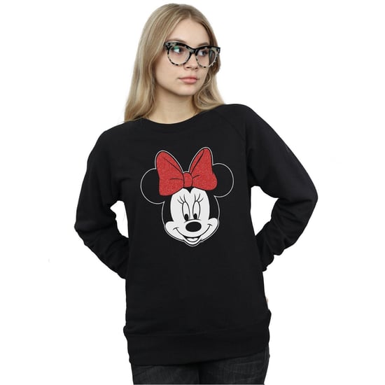 Disney Damen/Damen Minnie Mouse Kopf Sweatshirt (Schwarz) - Image 4