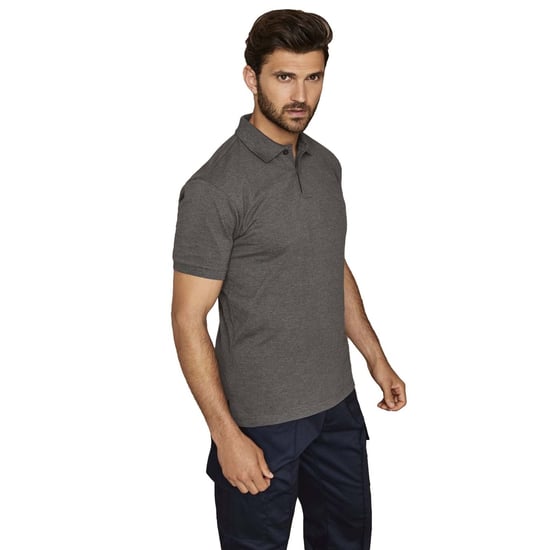 Asquith & Fox Mens Plain Short Sleeve Polo Shirt (Charcoal)