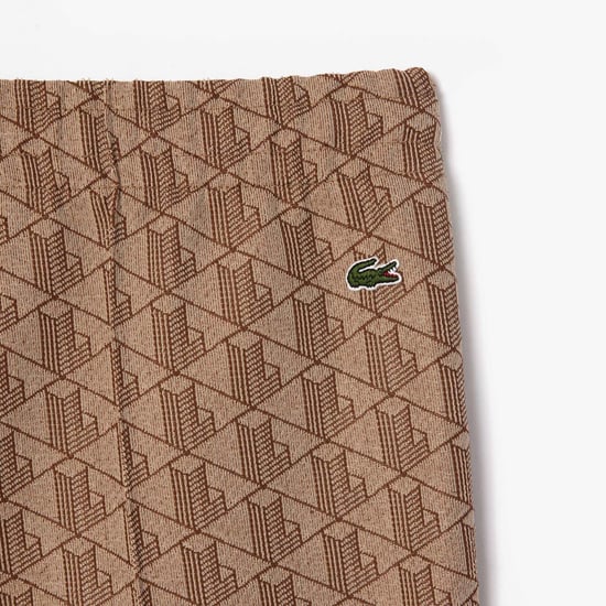 Women's Lacoste Flared Monogram Sweatpants in Beige