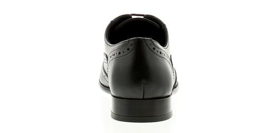 New Ladies/Womens Black Leather Lace Up Brogue Shoeslow Heel Unit