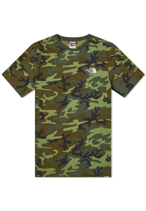 The North Face Mens T Shirt SS einfache Kuppel Tee Camo drucken - Image 5