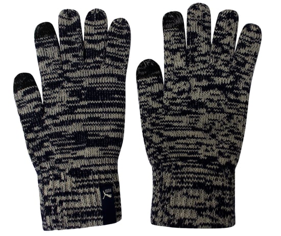 Puma Knit Blau-Graue Touchscreen-Unisex-Handschuhe - Image 1