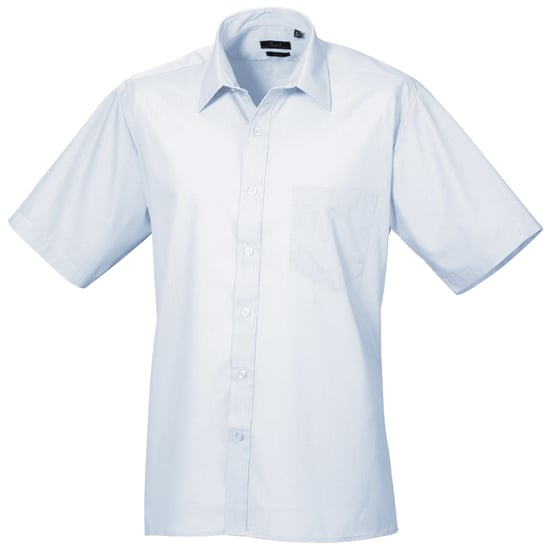 Premier Popelin Herren Hemd, kurzärmlig (Hellblau) - Image 1
