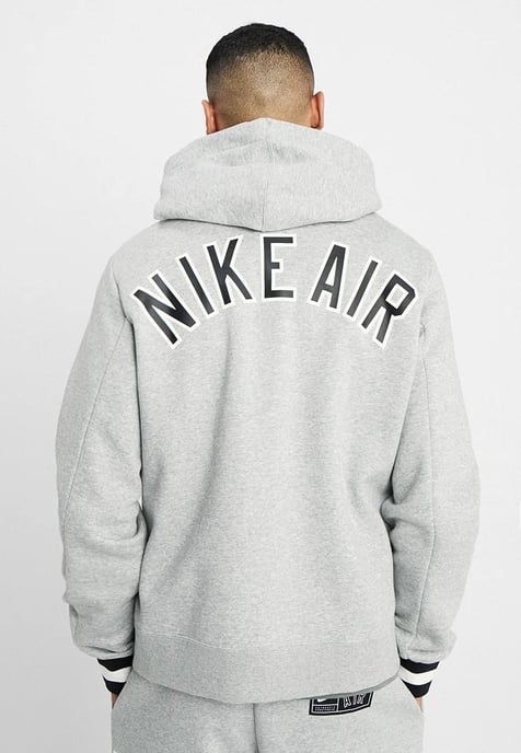 Nike Air Herren Zip durch Trainingsanzug Set voll in grau - Image 3