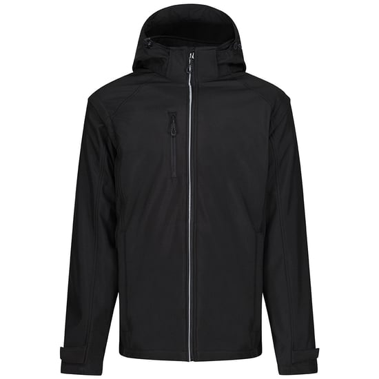 Regatta Mens Erasmus 4 In 1 Soft Shell Jacket (Black)