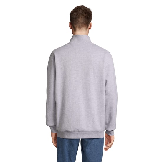 SOLS - "Conrad" Sweatshirt mit kurzem Reißverschluss für Herren/Damen Unisex (Grau meliert) - Image 2