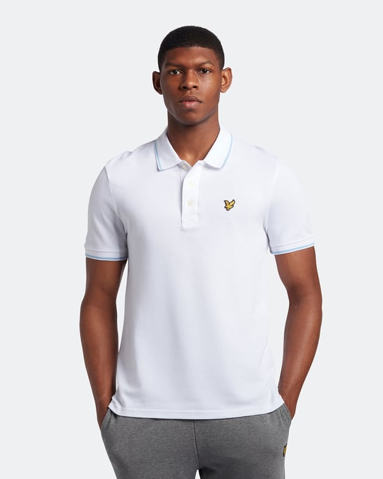 Lyle & Scott Tipped Polo Shirt in White