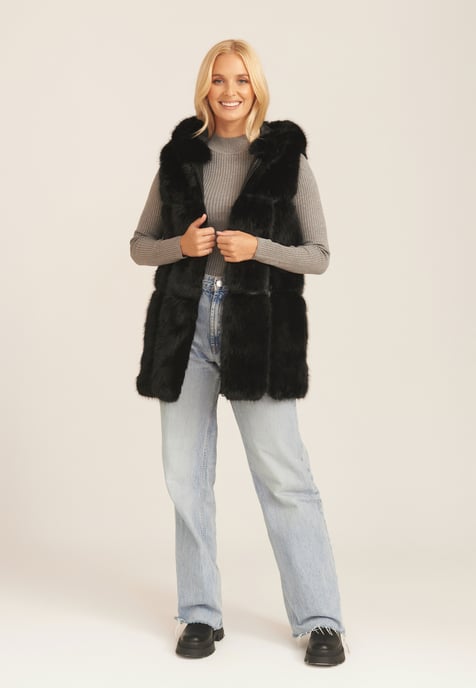 Soft Touch Fur Longline Gilet