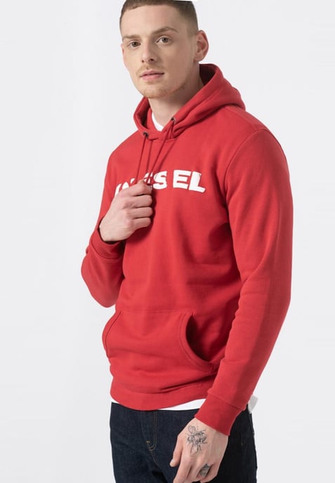Diesel S Agnes BRO Herren Sweat Hoodie in rot - Image 3
