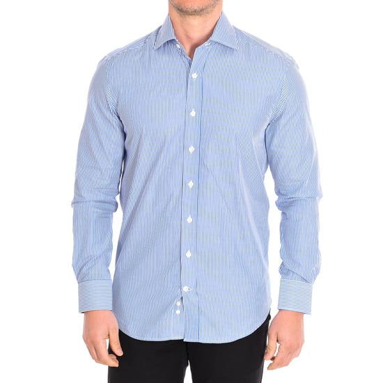 Men's long sleeve lapel collar button closure shirt ORLANDO4