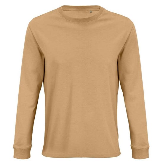 SOLS Unisex Pioneer Langarm-T-Shirt aus Bio-Baumwolle für Erwachsene (dunkles Beige) - Image 1
