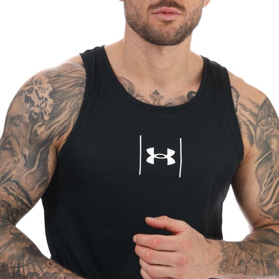 Herren Under Armour UA Speed Stride Shock Weste in Schwarz - Image 5
