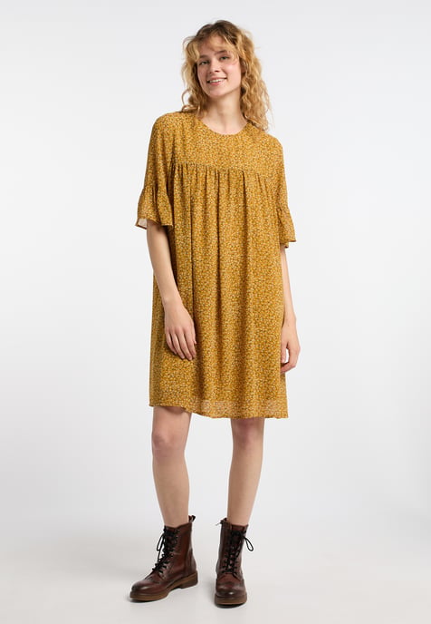 Dreimaster Kleid Damen Dunkelgelb Mehrfarbig - Image 2