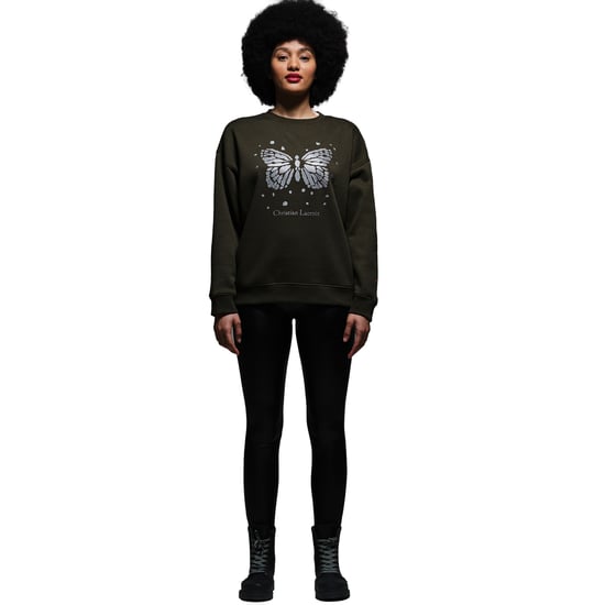 Regatta Womens/Ladies Christian Lacroix Beauvision Butterfly Sweatshirt (Dark Khaki)