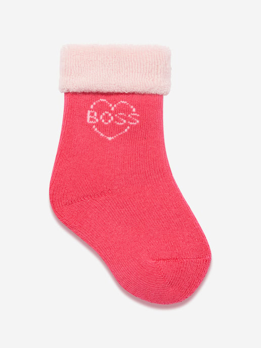 BOSS Baby Girls 2 Pack Socks Set in Pink