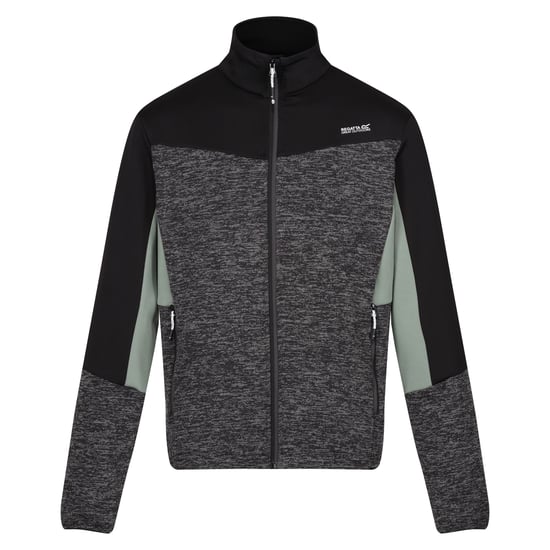 Regatta Mens Coladane VI Marl Full Zip Fleece Jacket (Ash/Black Marl)