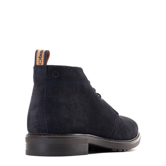 Base London Mens Kilby Suede Navy Suede Chukka Boots