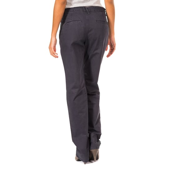 Long straight-cut trousers with hems 31693810 woman