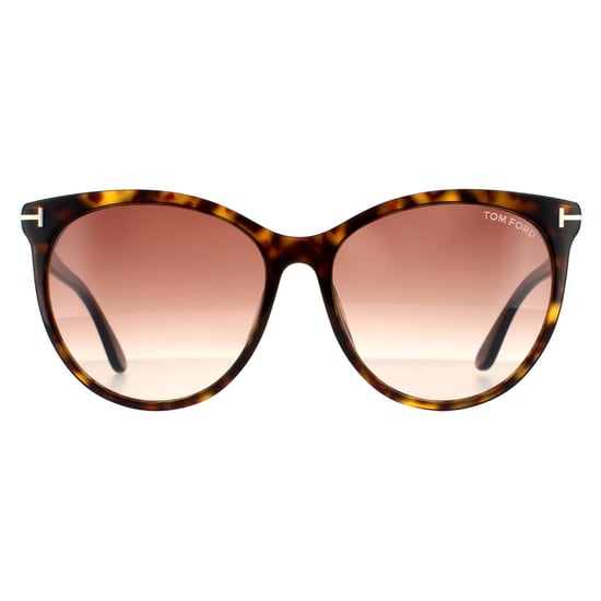 Tom Ford Cat Eye Womens Dark Havana Braun Gradient Sonnenbrille - Image 1