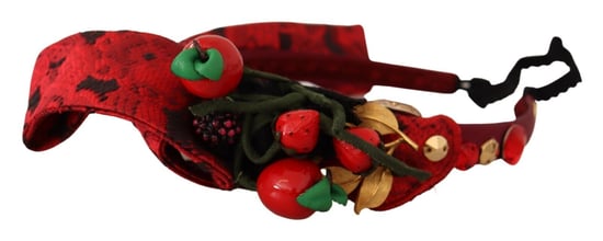 Dolce & Gabbana Women's Red Tiara Berry Fruit Crystal Bow Hair Diadem Headband