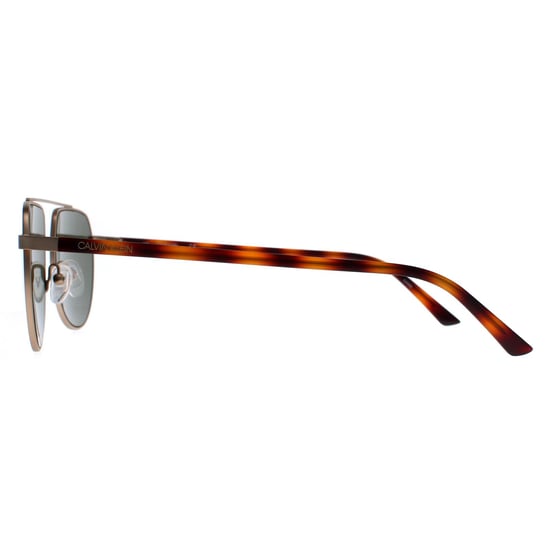 Calvin Klein Aviator Mens Matte Light Gold Green CK20301S