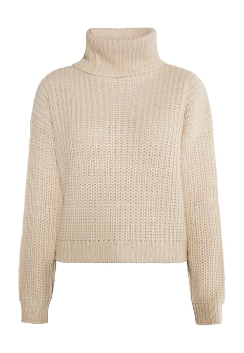 Mymo Strickpullover Damen Creme - Image 1