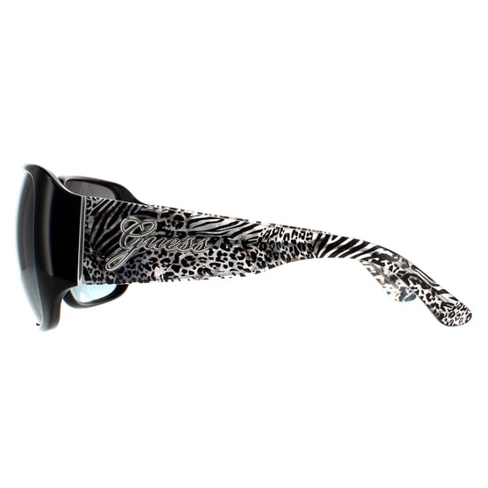 Guess Butterfly Womens Shiny Black Smoke Grey Gradient Sonnenbrille - Image 3