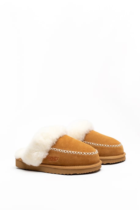 Osprey London Damen 'The Celeste' Kastanienbraune Wildlederschlappen - Image 3