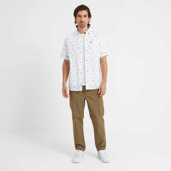 Floyd Mens Short Sleeve Shirt Optic White
