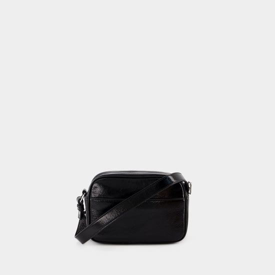 Reedition Camera Schultertasche - Courreges - Leder - Schwarz - Image 2