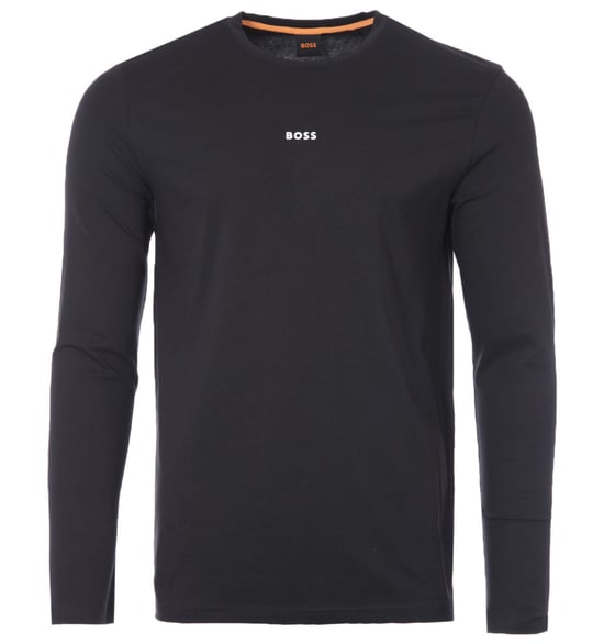 BOSS Langarmshirt mit Kontrastlogo – Schwarz - Image 1