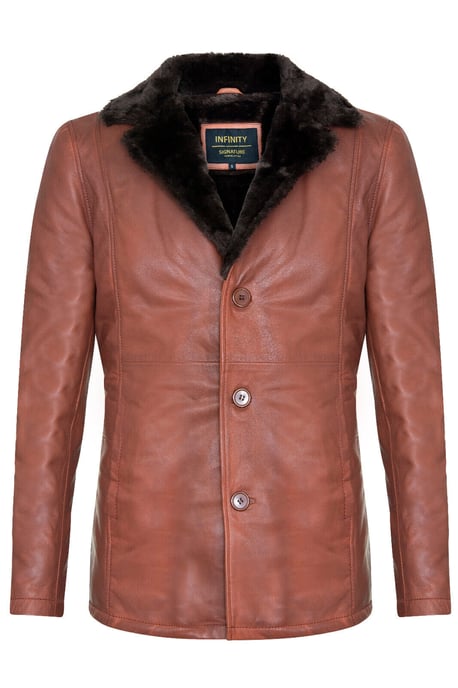 Men's Reefer Leather Blazer Jacket -Pablo