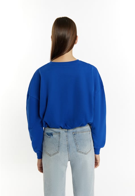 Mymo Sweatshirt kurz Damen royalblau - Image 4