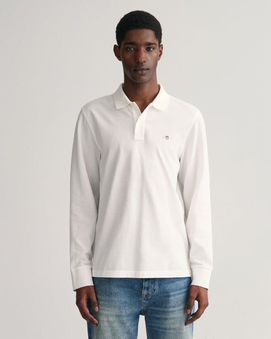 Gant Regular Shield Longsleeve Pique Rugger Poloshirt - Image 1