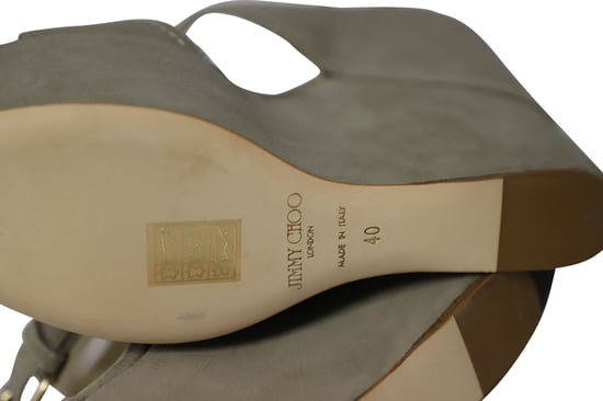 Jimmy Choo Leora Plattformen aus grauem Wildleder-Nubuk - Image 6